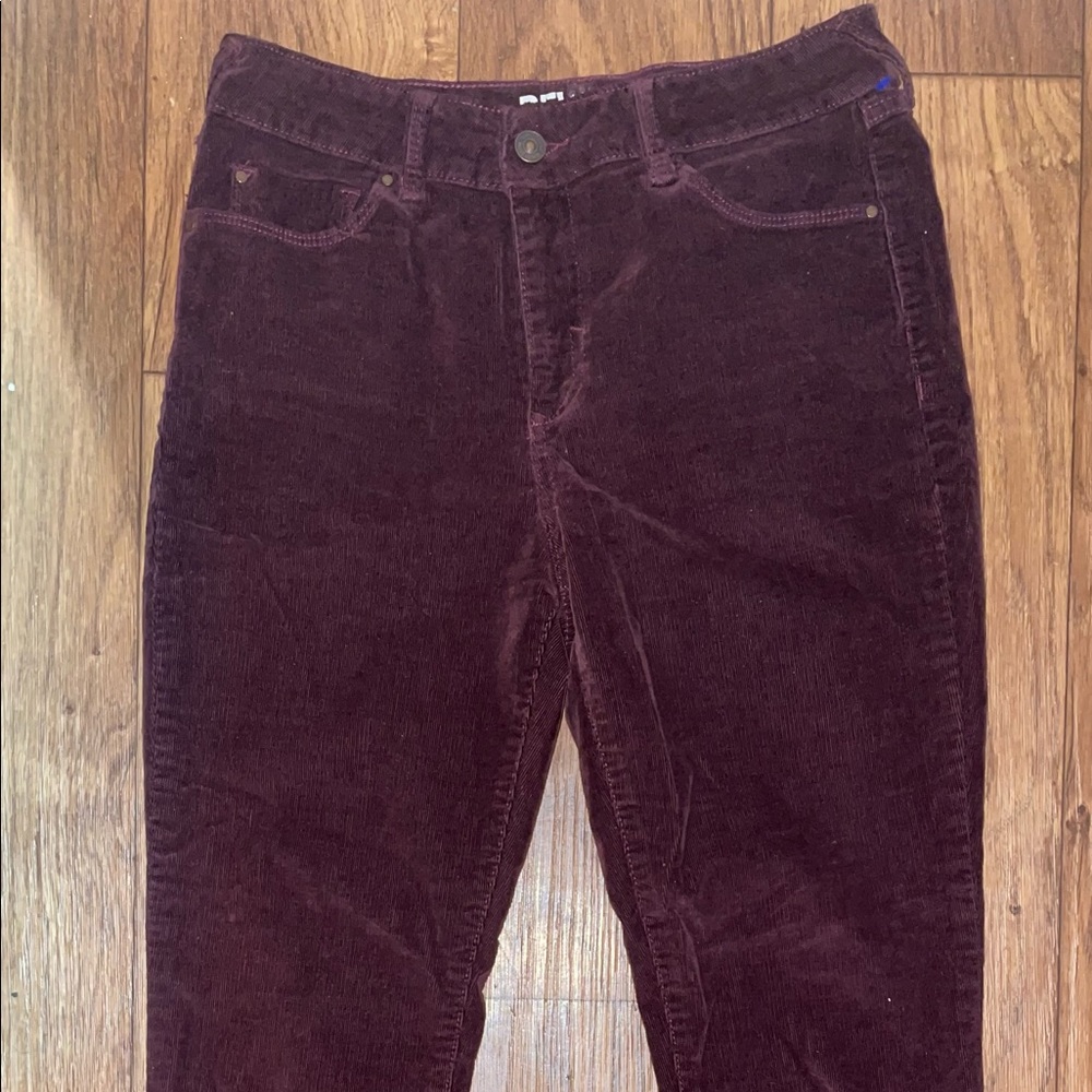Burgundy corduroy pants